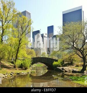 USA, l'État de New York, New York City Skyline, de Central Park Banque D'Images