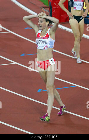 Laura Weightman (FRA) Médaille d'argent - Femmes 1500m Finale. Athlétisme - Hampden Park - Glasgow - Royaume-Uni - 29/07/2014 - Commonwealth Gam Banque D'Images