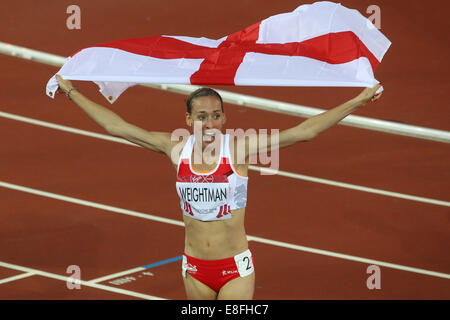 Laura Weightman (FRA) Médaille d'argent - Femmes 1500m Finale. Athlétisme - Hampden Park - Glasgow - Royaume-Uni - 29/07/2014 - Commonwealth Gam Banque D'Images