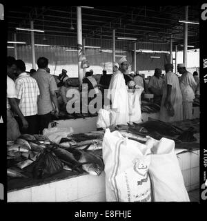 Oman, Muscat, donnant sur le marché aux poissons Banque D'Images