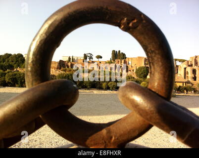 Italie, Rome, Ripa, Belvedere Romolo e Remo, Circo Massimo, vue par chain Banque D'Images