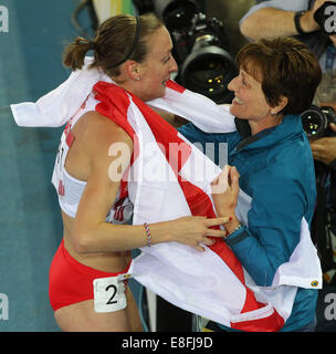 Laura Weightman (FRA) Médaille d'argent - Femmes 1500m Finale. Athlétisme - Hampden Park - Glasgow - Royaume-Uni - 29/07/2014 - Commonwealth Gam Banque D'Images