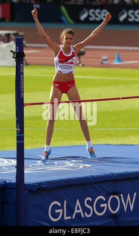 Isobel Pooley (Fra) remporte la médaille d'argent - Femmes finale du saut en hauteur. Athlétisme - Hampden Park - Glasgow - Royaume-Uni - 01/08/2014 - Banque D'Images