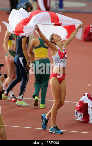 Isobel Pooley (Fra) remporte la médaille d'argent - Femmes finale du saut en hauteur. Athlétisme - Hampden Park - Glasgow - Royaume-Uni - 01/08/2014 - Banque D'Images