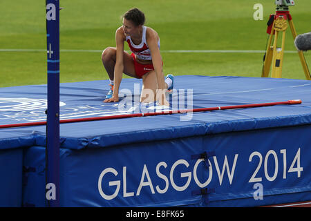 Isobel Pooley (Fra) remporte la médaille d'argent - Femmes finale du saut en hauteur. Athlétisme - Hampden Park - Glasgow - Royaume-Uni - 01/08/2014 - Banque D'Images