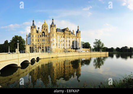 L'Allemagne, l'état de Mecklembourg-Poméranie-Occidentale, le château de Schwerin Banque D'Images