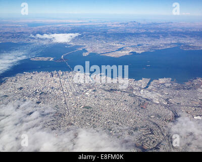 Vue aérienne de San Francisco, Californie, USA Banque D'Images