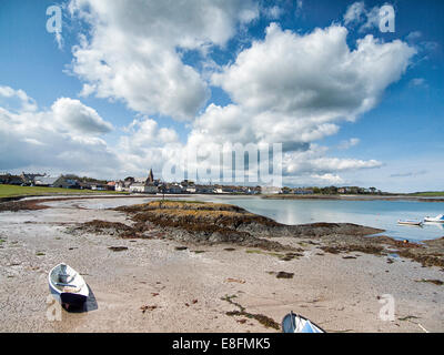 Ballywalter, comté de Down, Irlande du Nord Beach/Scène de village de l'Irlande du Nord Banque D'Images