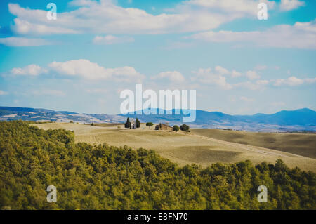 Italie, Toscane, Montepulciano, View of landscape Banque D'Images