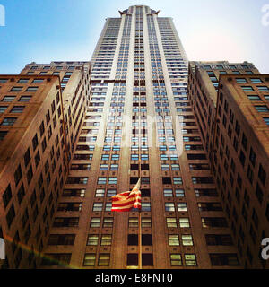 USA, l'État de New York, New York City, Low angle view of Chrysler building Banque D'Images