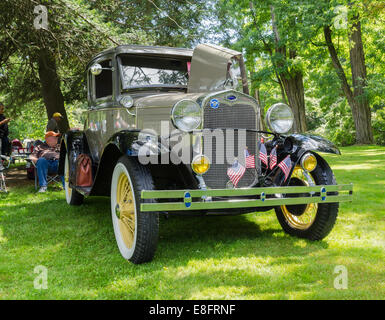 Une automobile Ford modèle à une exposition de voiture dans le nord de New York, USA. Banque D'Images