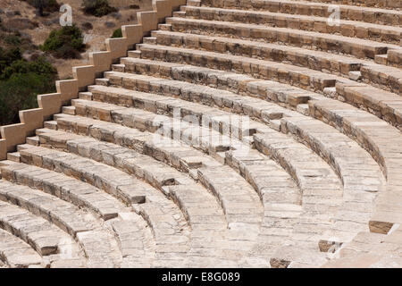 Amphithéâtre restauré dans les ruines de Kourion à Chypre Banque D'Images