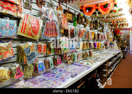 Boutique du Diwali sur le Golden Mile, Leicester . Banque D'Images