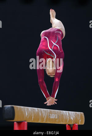 Claudia Fragapane (FRA) effectue sur le faisceau. La gymnastique artistique- Women's All Round Final - l'ESS Hydro - Glasgow - Royaume-Uni - 30 / Banque D'Images