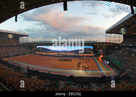 Vue générale (GV) du stade. Cérémonie d'ouverture - Celtic Park - Glasgow, Royaume-Uni - 230714 - Glasgow 2014 Commonwealth Ga Banque D'Images