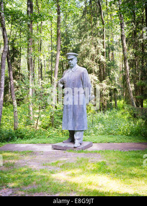 Une statue de Joseph Staline se trouve dans Grutas Park, près de Vilnius, Lituanie Banque D'Images