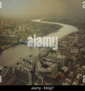 Vue aérienne de Londres, Angleterre, Royaume-Uni Banque D'Images