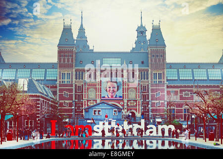 Pays-bas, Amsterdam, Rijksmuseum Vue de face Banque D'Images