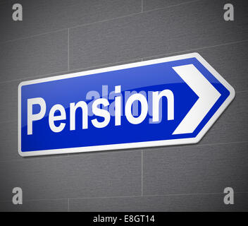 Concept de pension. Banque D'Images