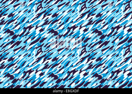 Hiver Neige Camouflage Bleu Fond blanc - textile pattern camouflage militaire. Toutes les parties s'emboîtent parfaitement ensemble homogène. Banque D'Images