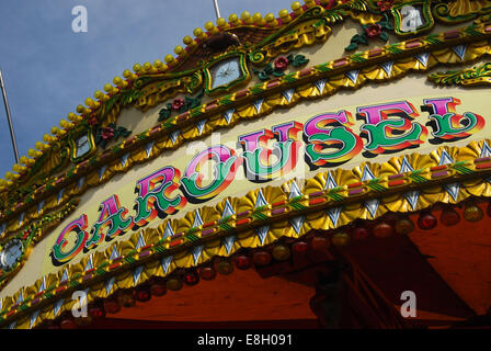 Fairground carousel au London's South Bank, UK Banque D'Images