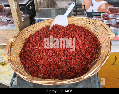 Marché DE TOMATES SÉCHÉES sicilienne Banque D'Images