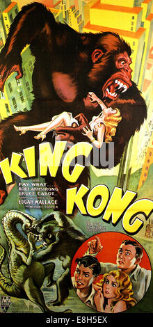 Pour l'affiche de KING KONG 1933 RKO Radio Pictures film Banque D'Images