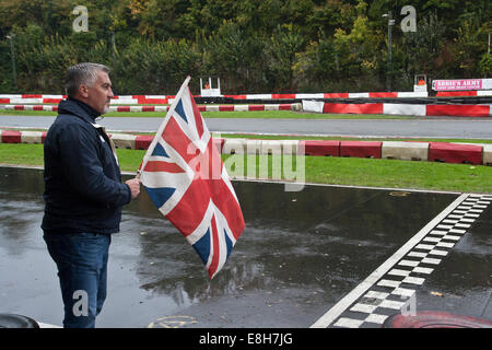 Kent, UK. 8 octobre, 2014. La télévision de la BBC "Great British Bake Off' star Paul Hollywood s'ouvre cette année, l'Henry Surtees au défi Buckmore Park, Kent, Royaume-Uni. Credit : Theodore liasi/Alamy Live News Banque D'Images