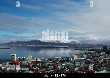 Reykjavík, capitale et plus grande ville de l'Islande. Banque D'Images