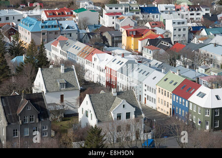 Logement dans la capitale de Reykjavik, Islande. Banque D'Images