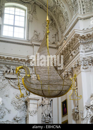 Vue intérieure de Saint Pierre et Saint Paul's. ChurchŠv apaštalų Petro ir Povilo bažnyčia, à Vilnius, Lituanie Banque D'Images