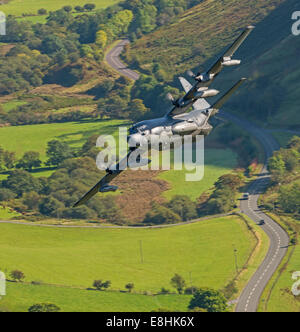 MC-130H Combat Talon bas niveau USAFE battant la formation au Pays de Galles Banque D'Images