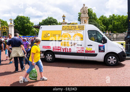 Le Tour de France van de promotion à l'étape finale sur le Mall, Londres. 2014 Banque D'Images