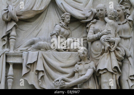 La vie de la Vierge. Église de Notre-Dame de Loreto. Prague. Banque D'Images