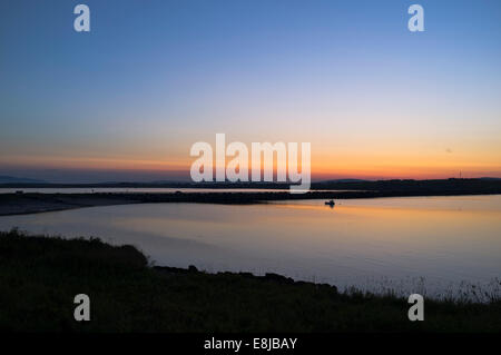 Churchill Churchill dh 1ère barrière barrières tranquille Orcades coucher de soleil sur Holm Sound Banque D'Images