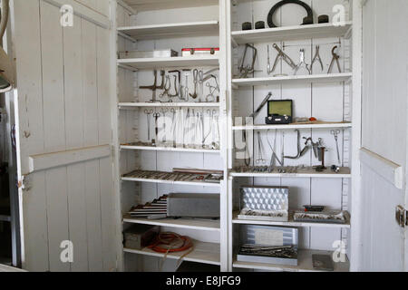 L'hôpital Albert Schwietzer. Le musée. Albert Schweitzer's salle d'opération. Lambaréné. Le Gabon. Banque D'Images