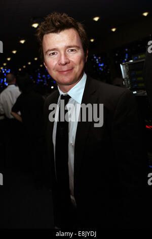 Gary Newlove dîner de charité au stade Halliwell Jones, Warrington. Rick Astley. Photo : Chris Bull Banque D'Images