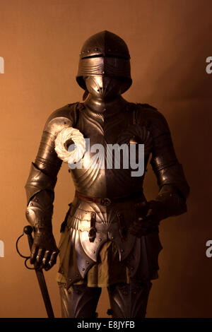 Une armure d'un chevalier dans Segovia, Castilla y Leon, Espagne, Europe région Banque D'Images