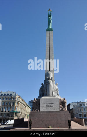 La Lettonie, Riga, monument de la liberté Banque D'Images