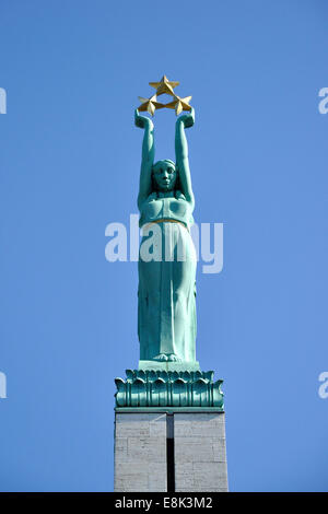 La Lettonie, Riga, monument de la liberté Banque D'Images