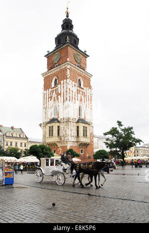 Tour de ville de Cracovie Banque D'Images