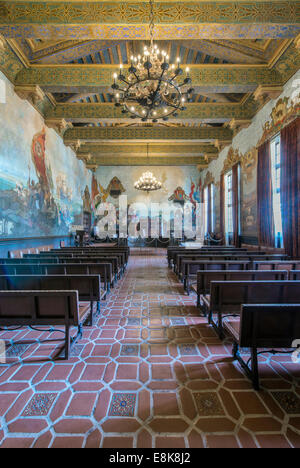 USA, Californie, Santa Barbara, Santa Barbara County Courthouse, Murale Prix (Grand format formats disponibles) Banque D'Images