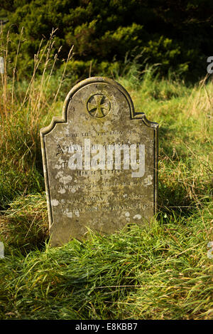 La pierre tombale d'Andrew Wilson, Église Martindale, Lake District, UK. Banque D'Images