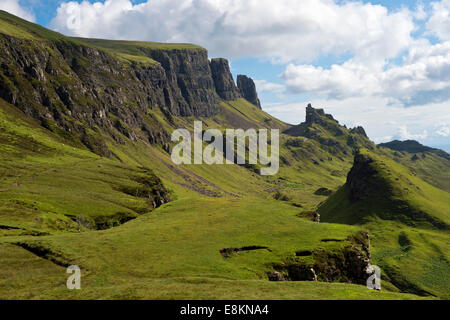 Paysage rocheux de Trotternish Quiraing, crête, île de Skye, Hébrides intérieures, Ecosse, Royaume-Uni Banque D'Images