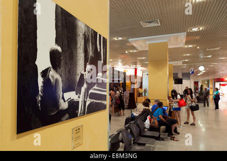 Aire de départ, l'aéroport international de Phnom Penh, Cambodge Banque D'Images