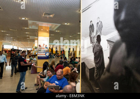 Aire de départ, l'aéroport international de Phnom Penh, Cambodge Banque D'Images