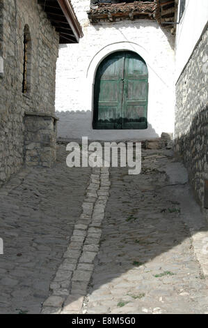 Vues de Berat dans le sud de l'Albanie, site du patrimoine mondial Banque D'Images