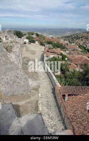 Vues de Berat dans le sud de l'Albanie, site du patrimoine mondial Banque D'Images