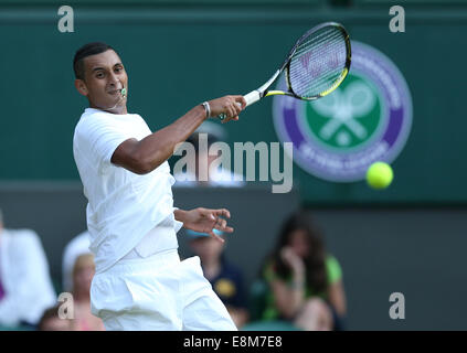 Nick Kyrgios (AUS), de Wimbledon 2014,Londres,Angleterre. Banque D'Images