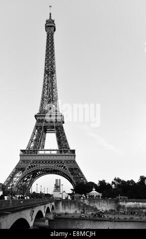 Eiffel noir Banque D'Images